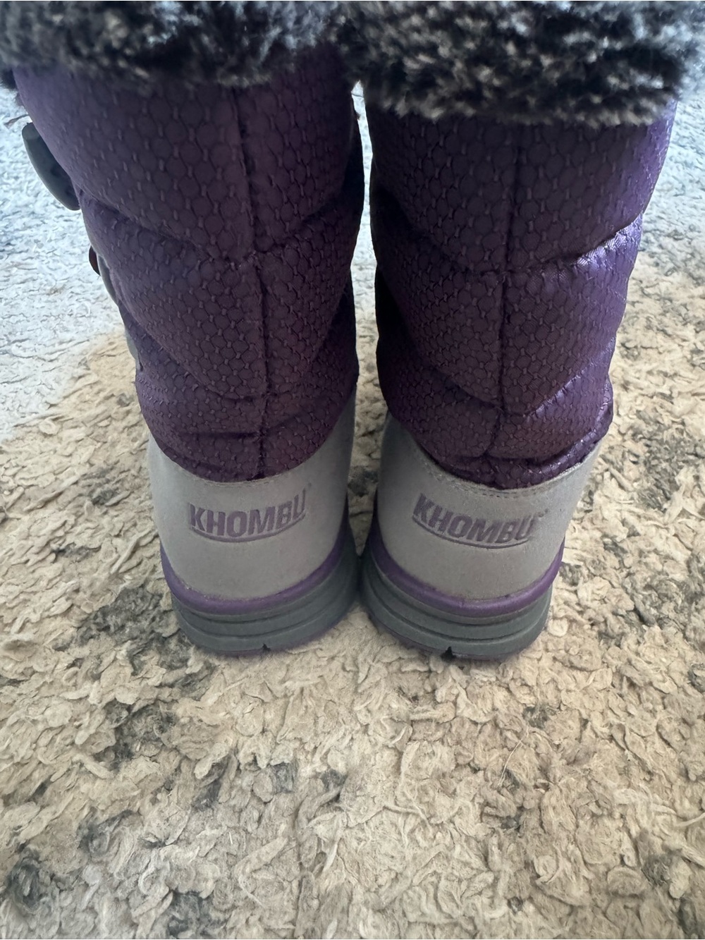Khombu Purple and Gray Insulated Winter Boots - Picture 2 of 5